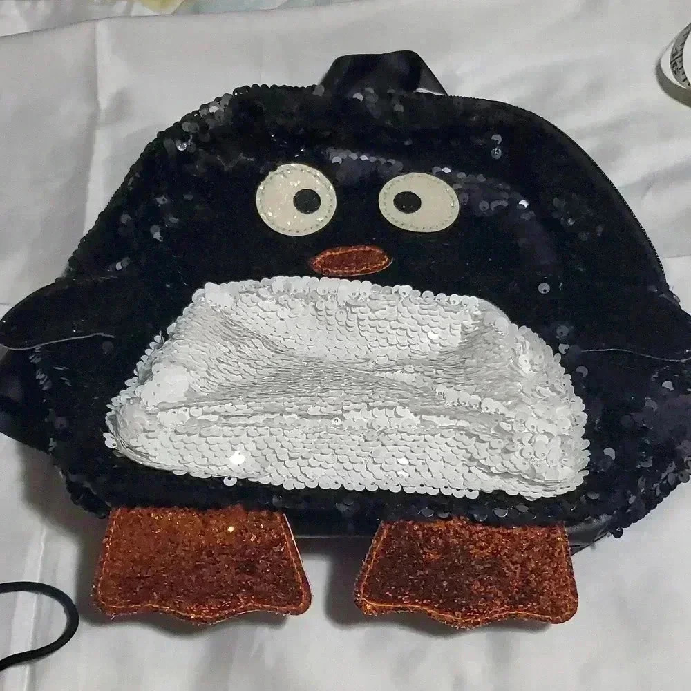 Mini sequin Penguin backpack